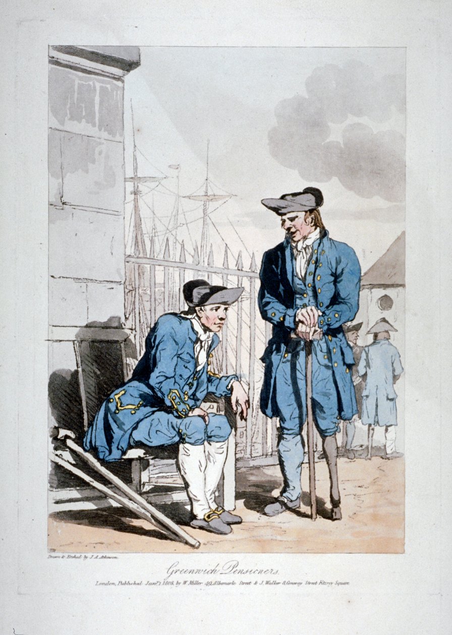 Pensionnaires de Greenwich, 1808 - John Augustus Atkinson