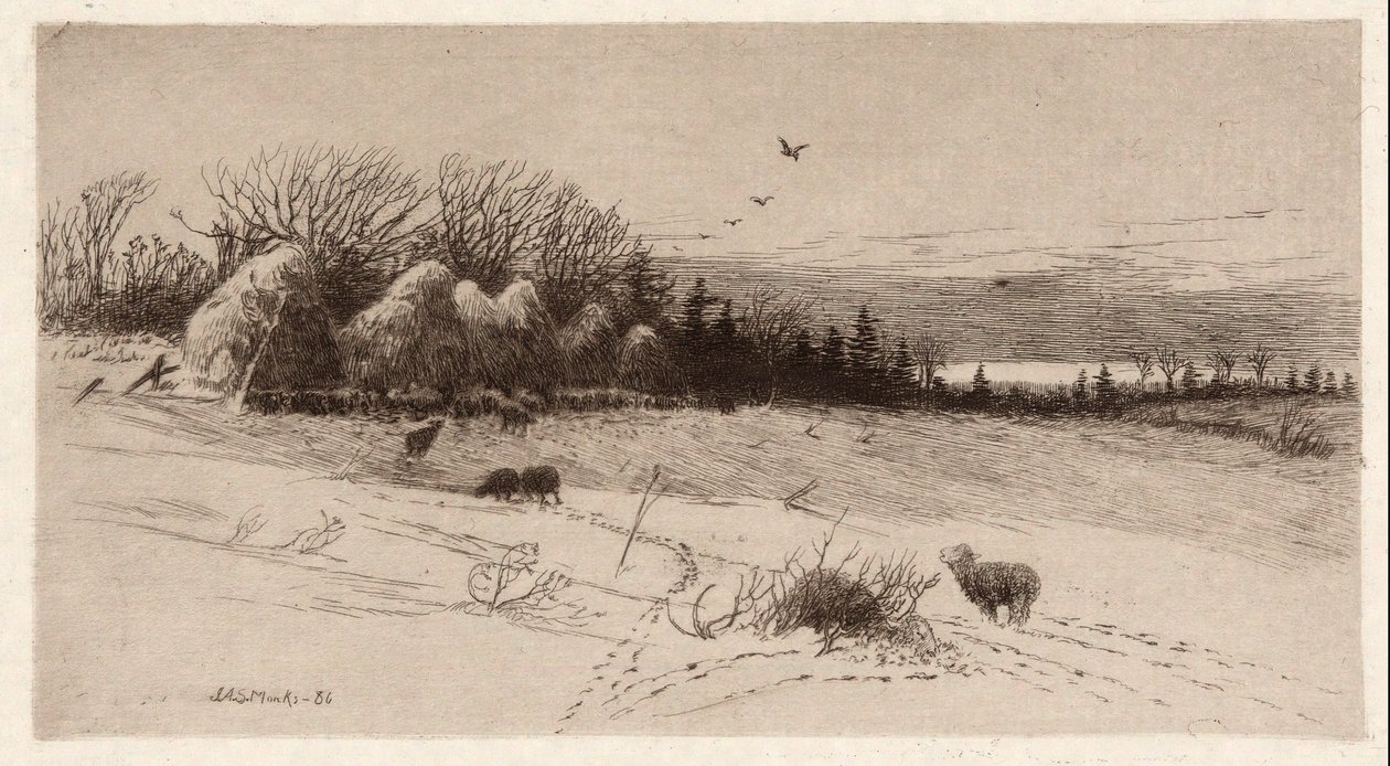 Moutons dans la neige - John Austin Sands Monks