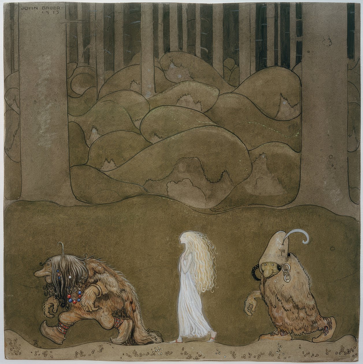 Princesse et trolls - John Bauer