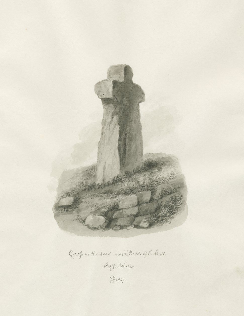 Biddulph Hall - croix - John Buckler