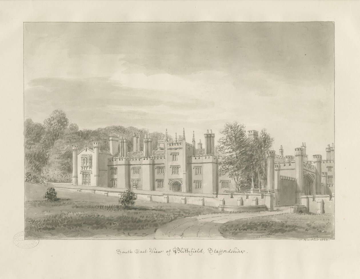 Blithfield Hall - John Buckler