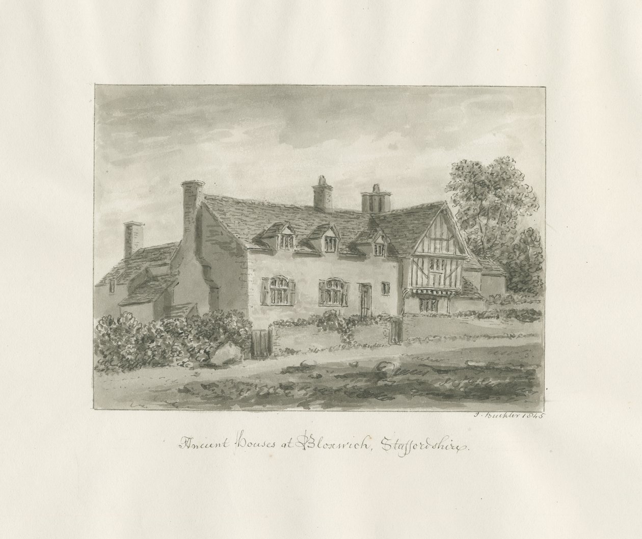 Bloxwich - maison ancienne - John Buckler