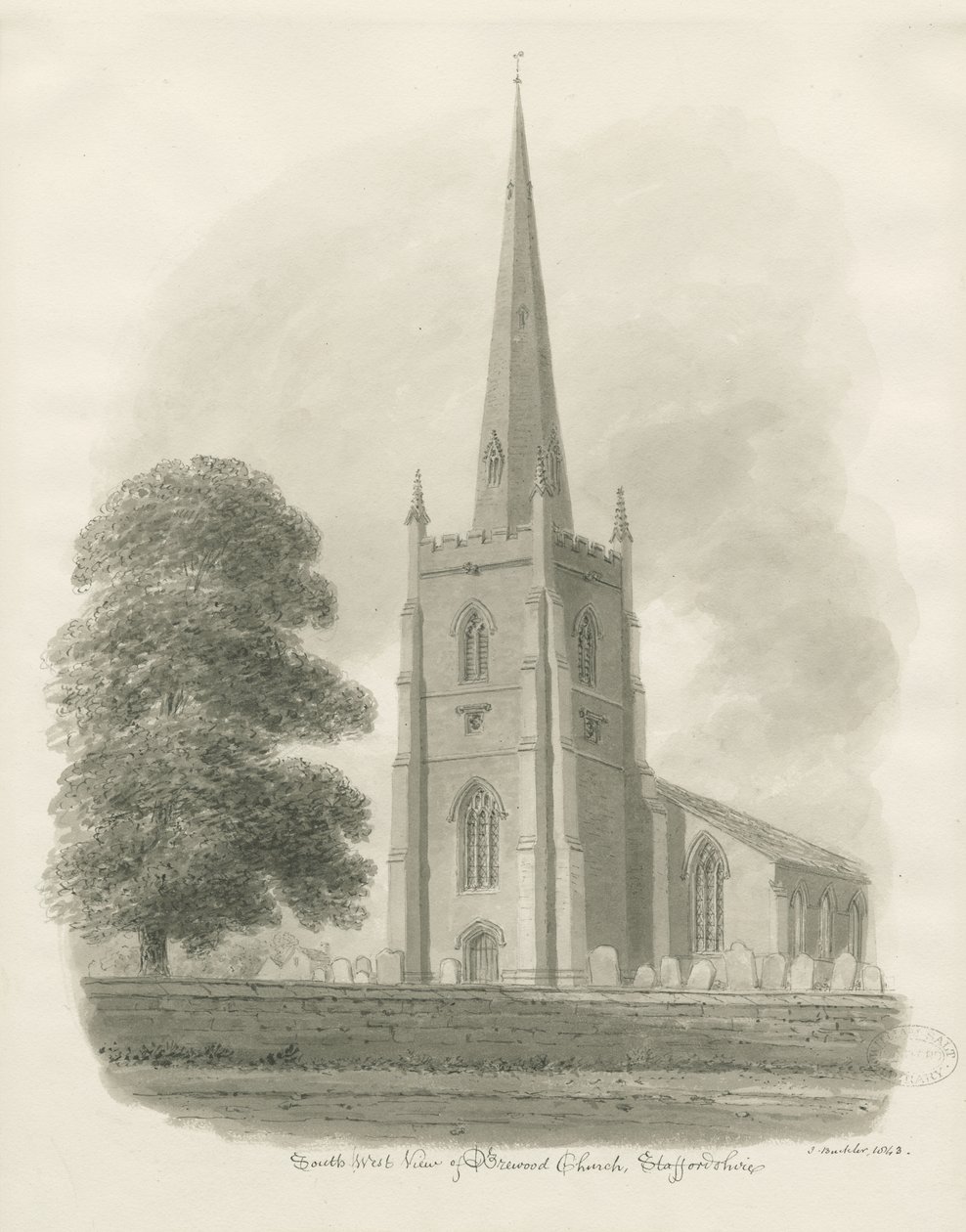 Église de Brewood - John Buckler