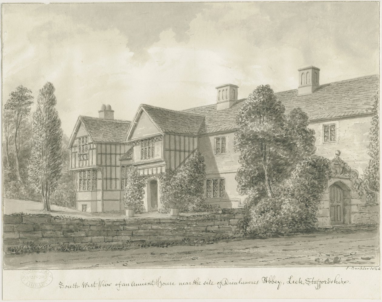 Abbaye de Dieulacres - Maison ancienne - John Buckler