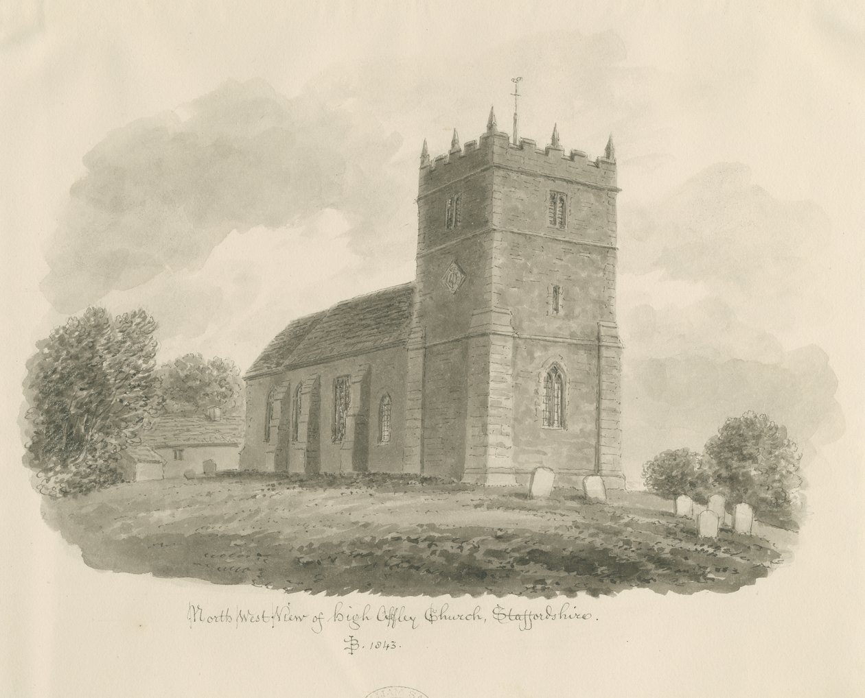 Église de High Offley - John Buckler