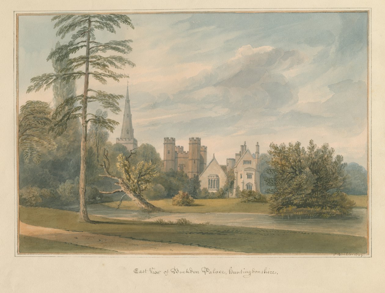 Huntingdonshire - Palais de Buckden, 1799 - John Buckler