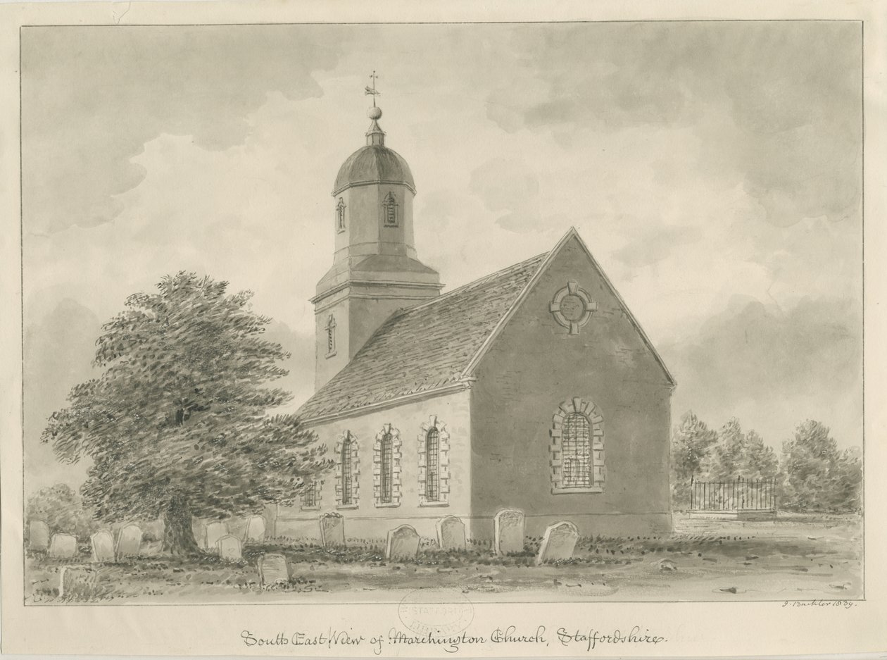 Église de Marchington - John Buckler