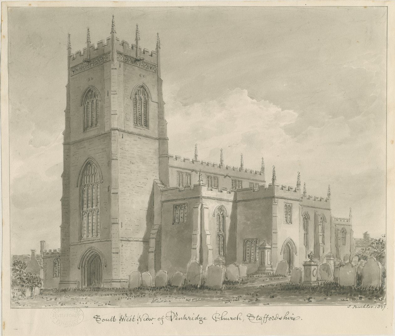 Église de Penkridge - John Buckler