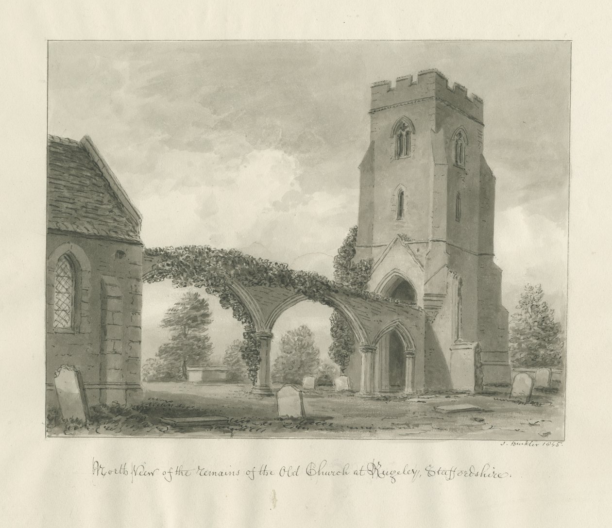 Église de Rugeley (ancienne) - John Buckler