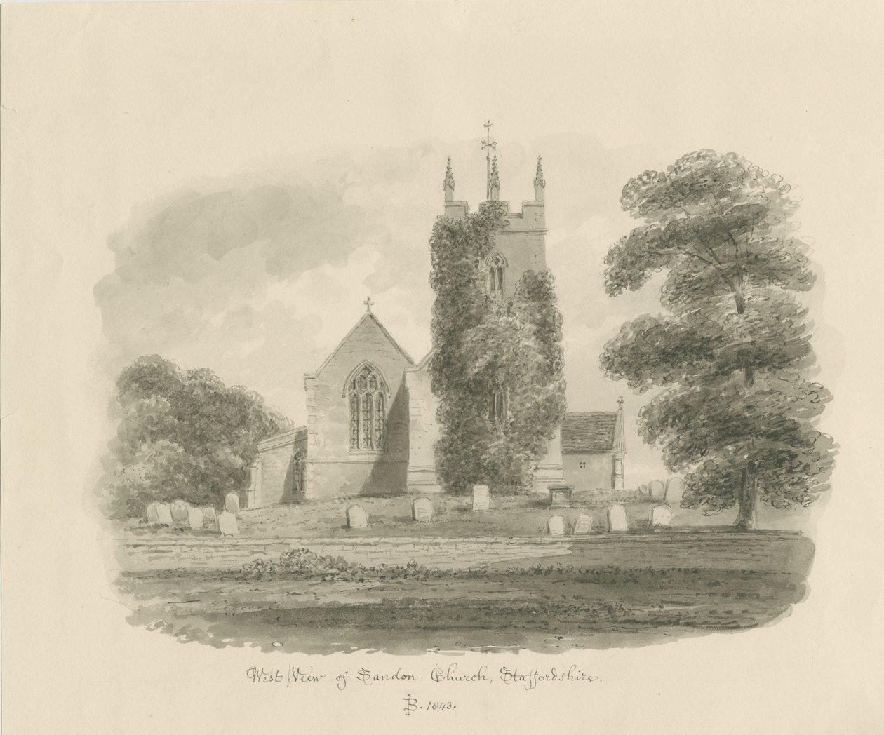 Église de Sandon - John Buckler