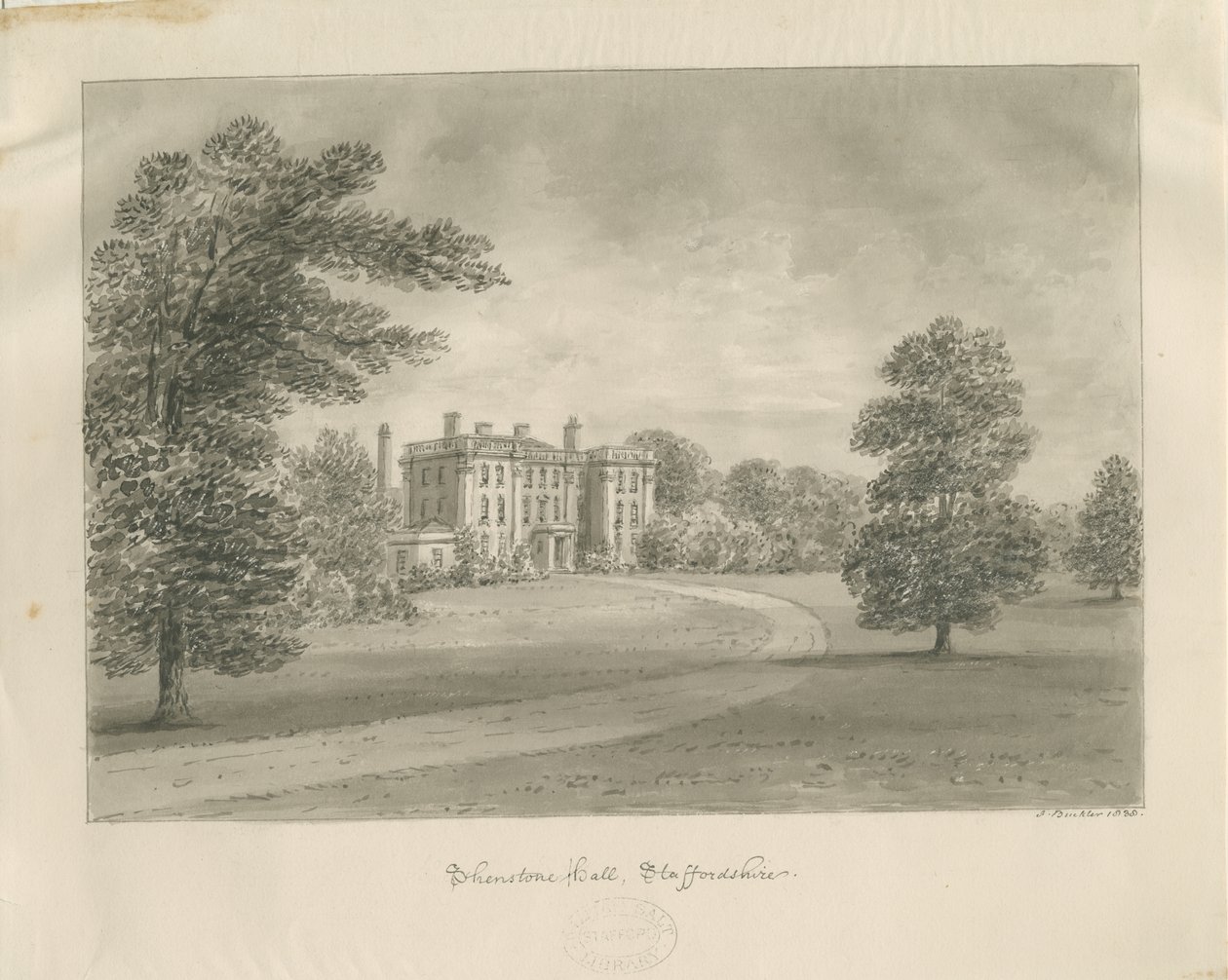 Shenstone Park - Hall - John Buckler