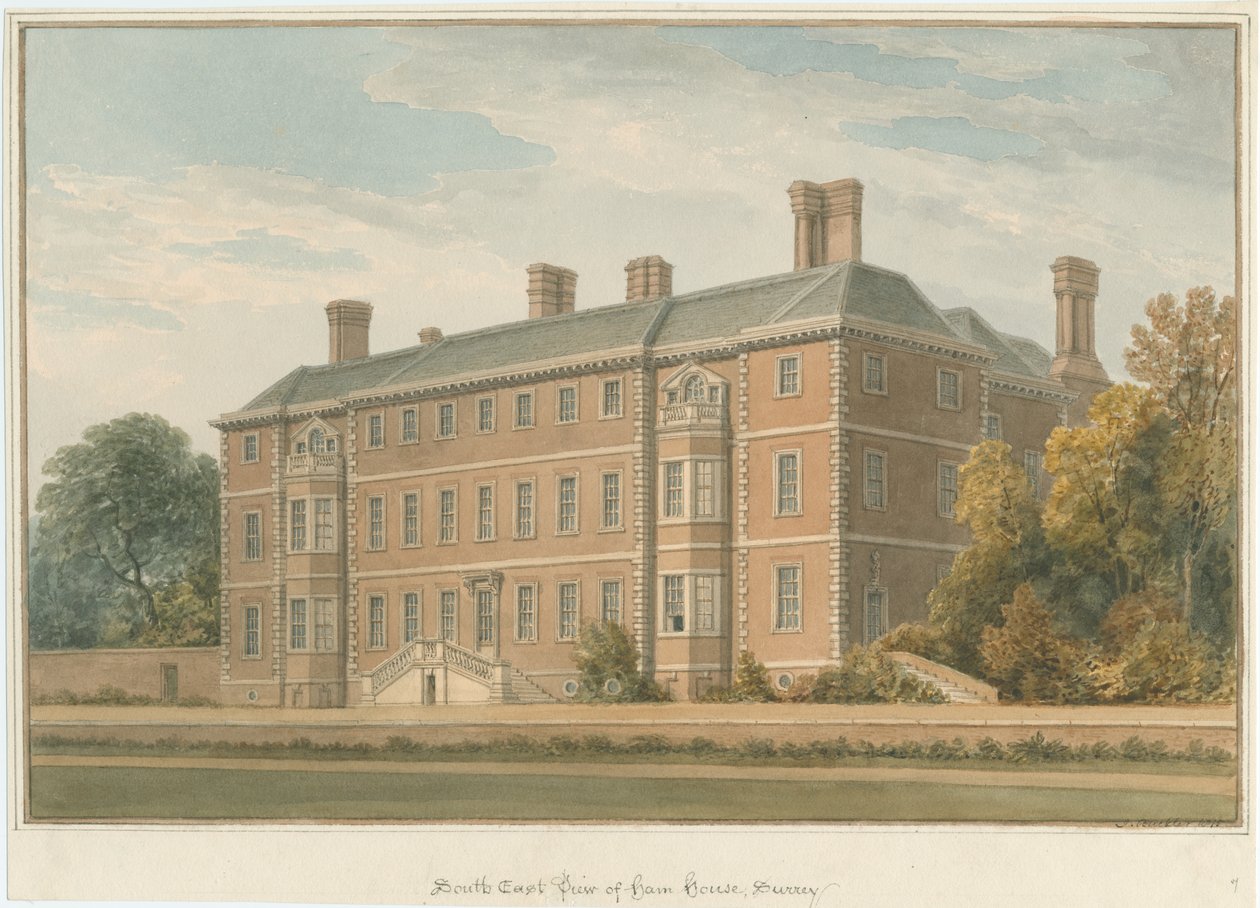 Surrey - Ham House, 1815 - John Buckler