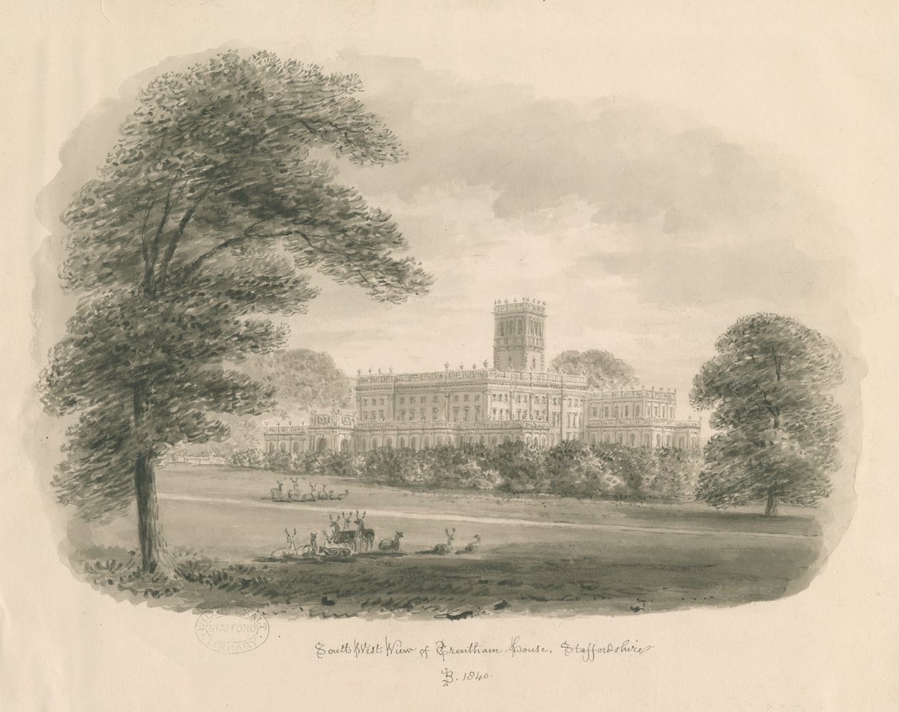 Trentham Hall - John Buckler