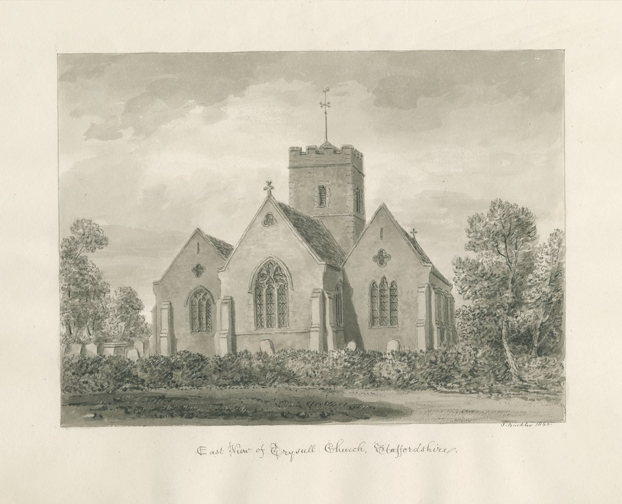 Église de Trysull - John Buckler