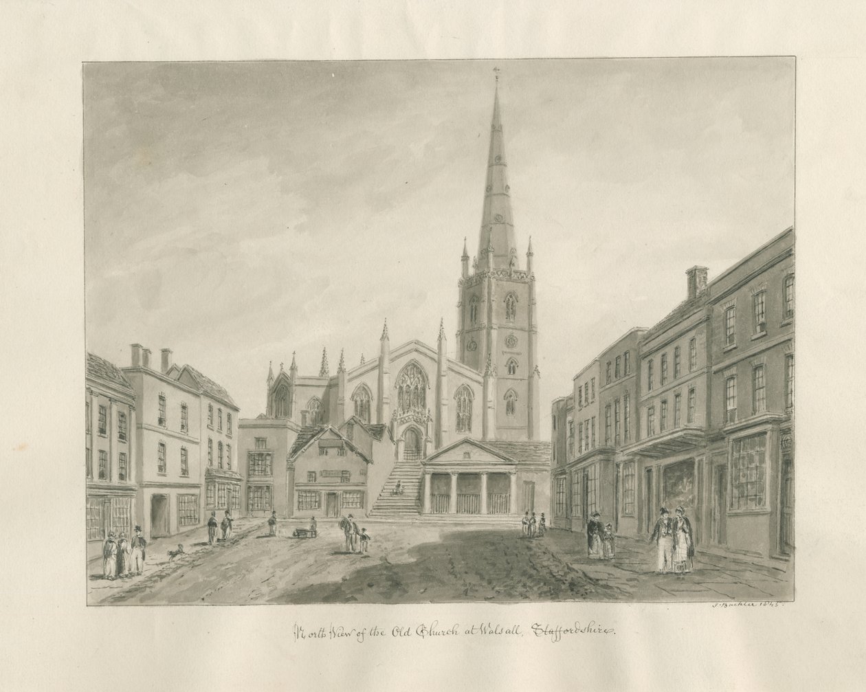 Ville et église de Walsall - John Buckler
