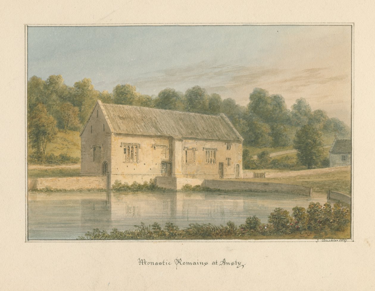 Wiltshire - Ansty - Vestiges monastiques, 1817 - John Buckler
