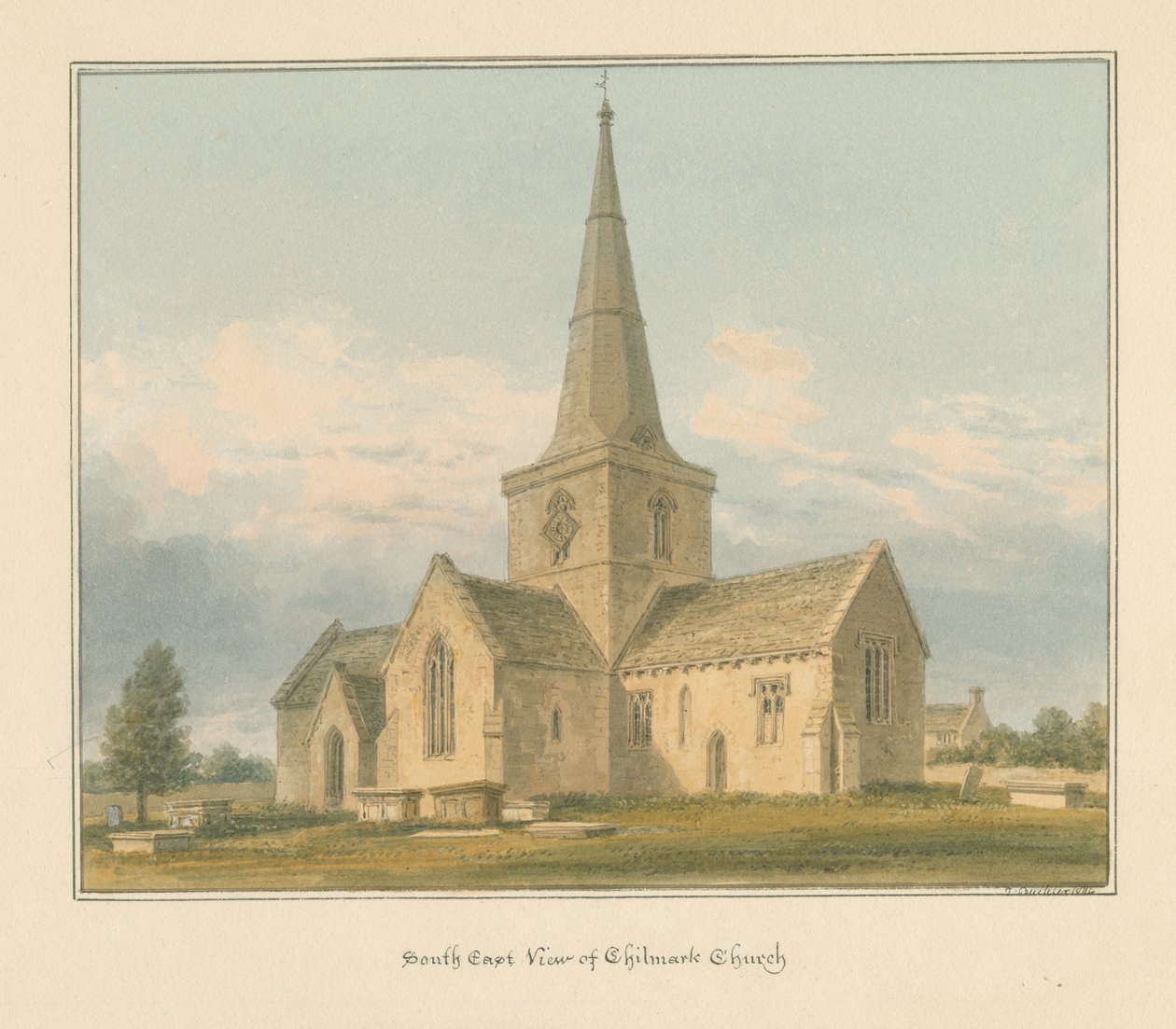 Wiltshire - Église de Chilmark, 1814 - John Buckler