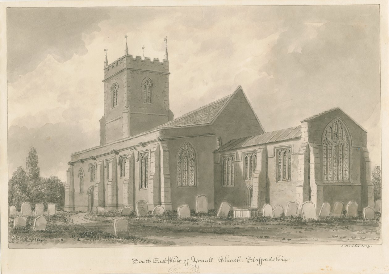 Église de Yoxall - John Buckler