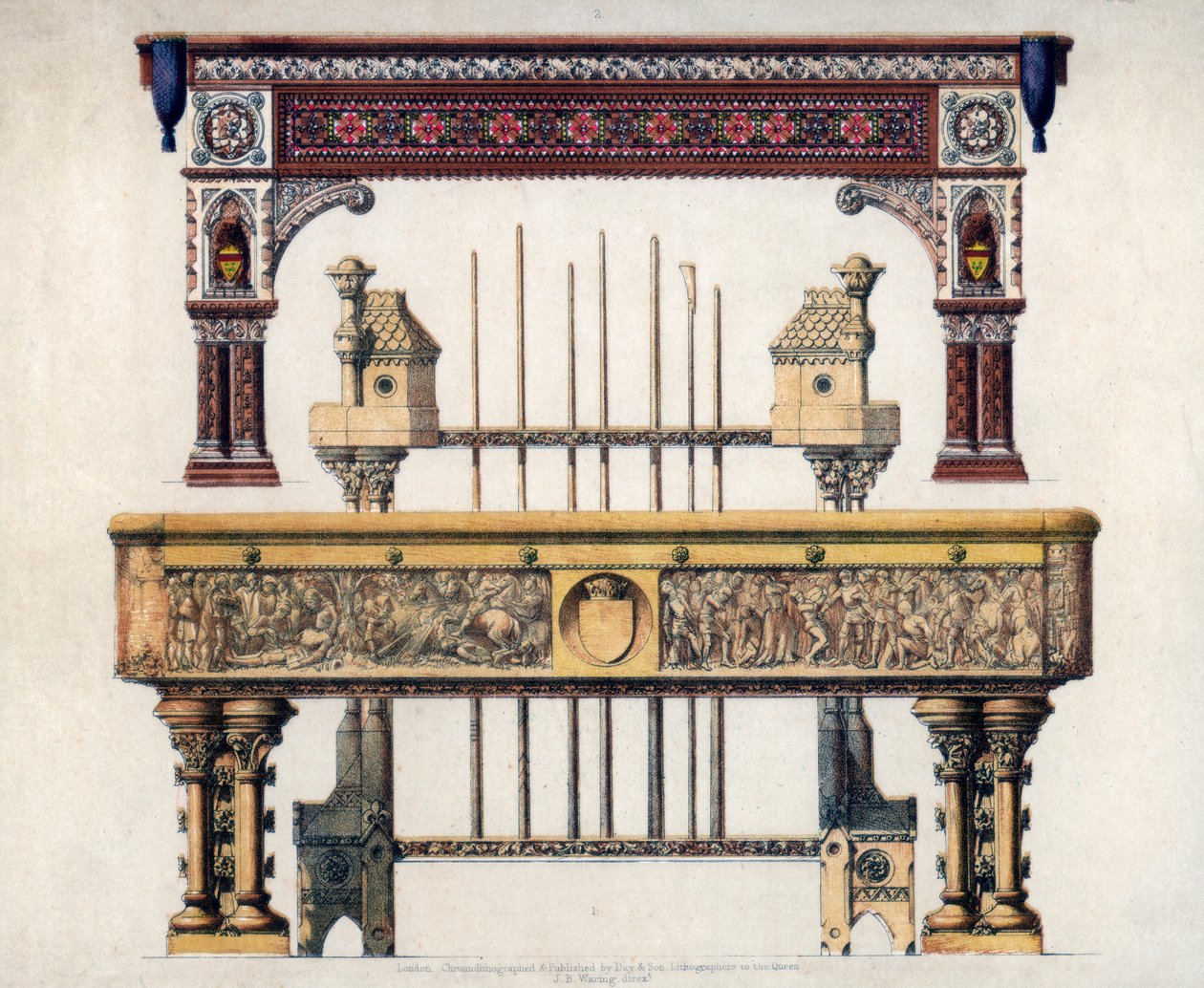Tables de billard, 19ème siècle - John Burley Waring