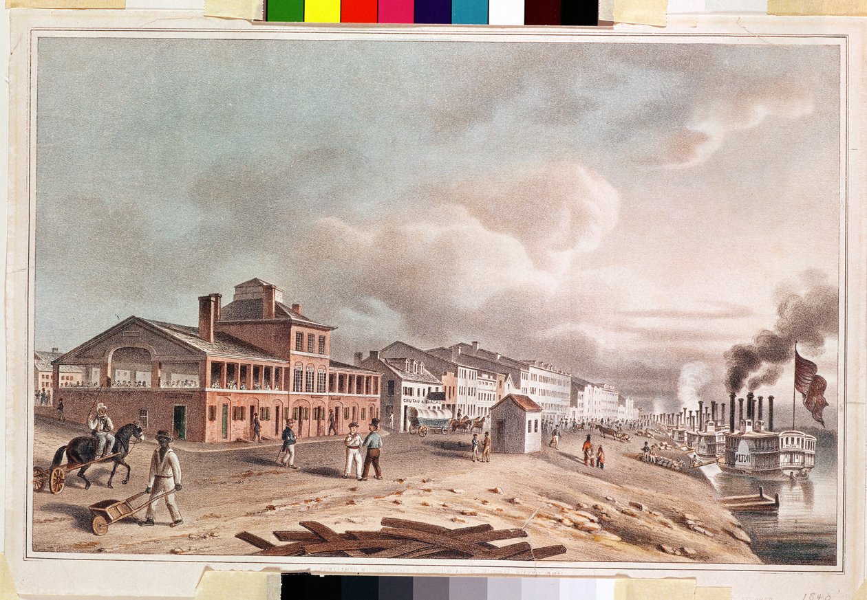 Front Street, St. Louis, Missouri, 1840 - John Caspar Wild