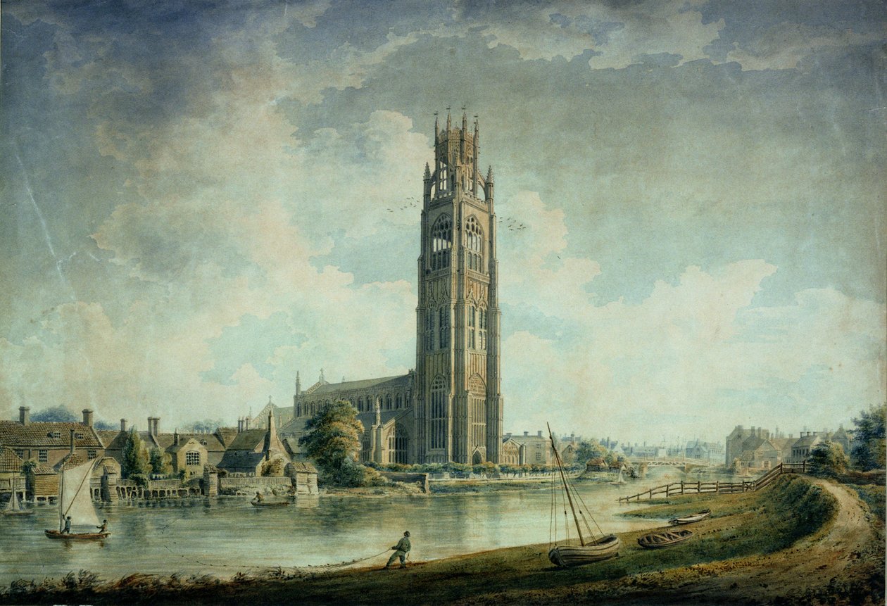 Boston Stump : vue du sud-ouest - John Chessell Buckler