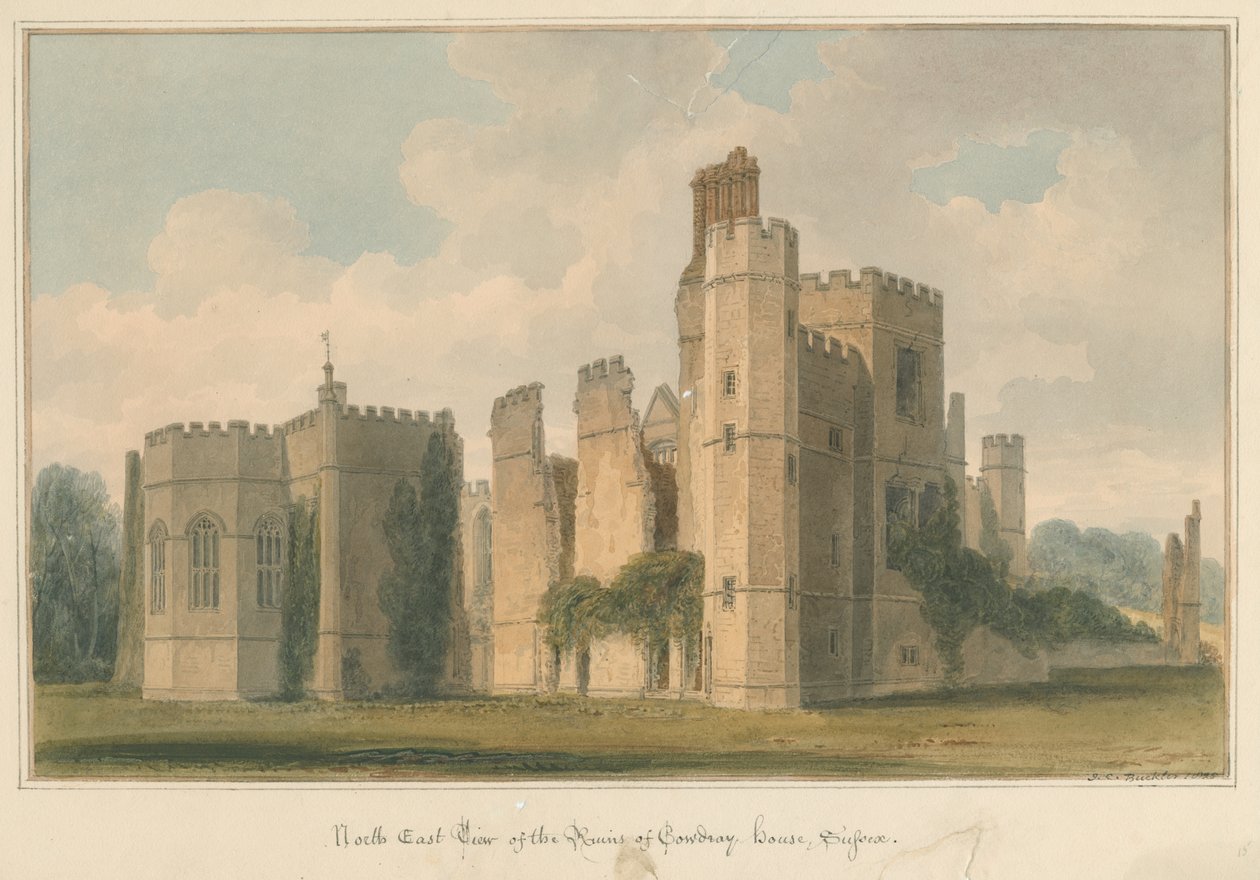 Sussex - Maison de Cowdray, 1825 - John Chessell Buckler