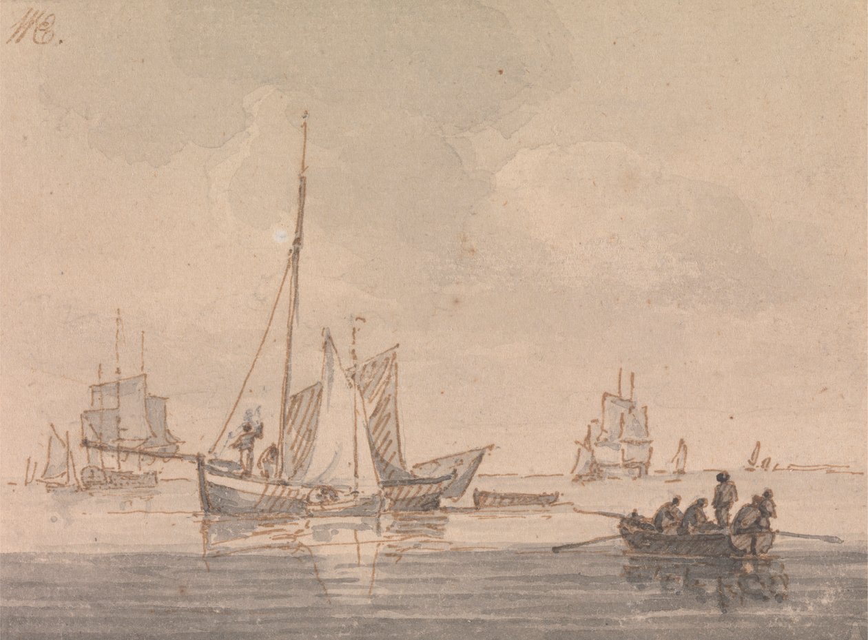 Navires par temps calme - John Cleveley the Younger