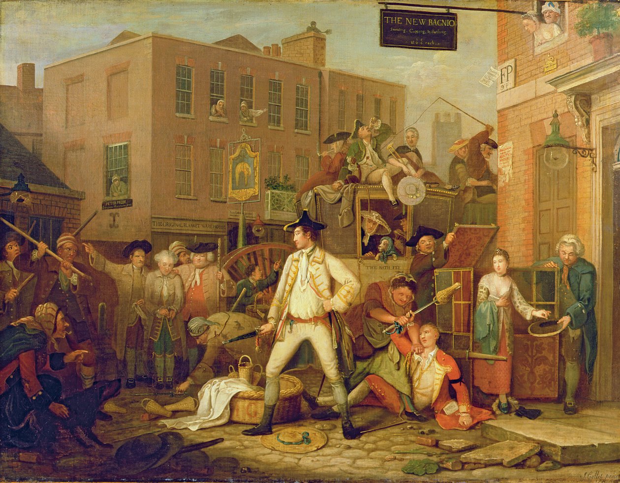 Scène dans une rue de Londres - John Collet