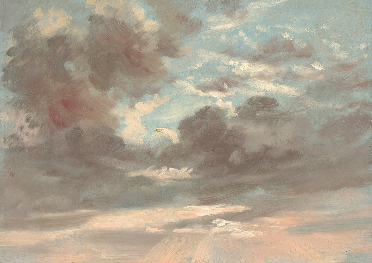 Étude de nuages : coucher de soleil orageux - John Constable