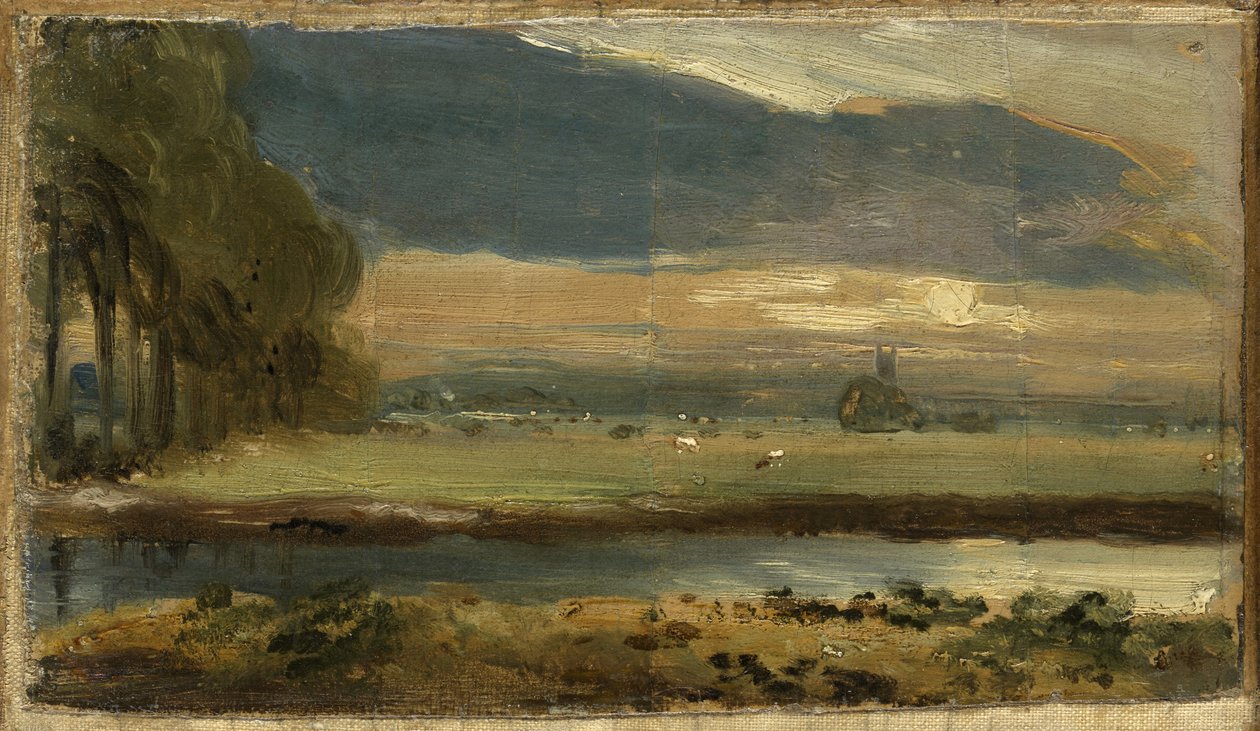 Église de Dedham depuis Flatford - John Constable