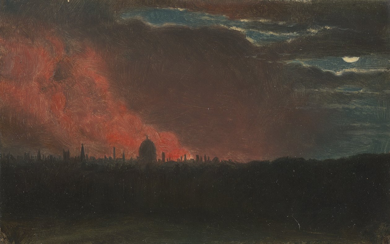 Incendie à Londres, vu de Hampstead - John Constable