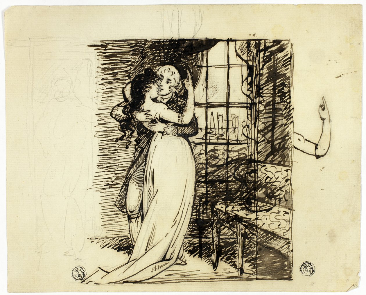 Les amants dans une chambre - John Downman
