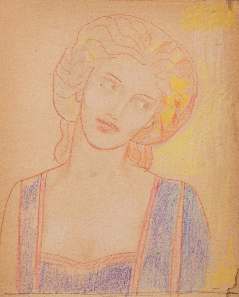 Sans titre [Figure féminine médiévale] - John Duncan