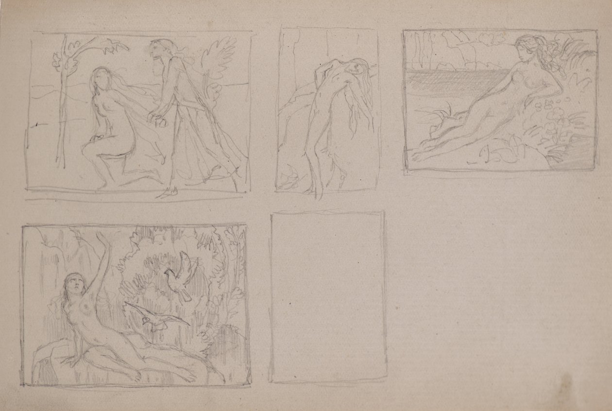 Sans titre [Figures nues dans un paysage] - John Duncan