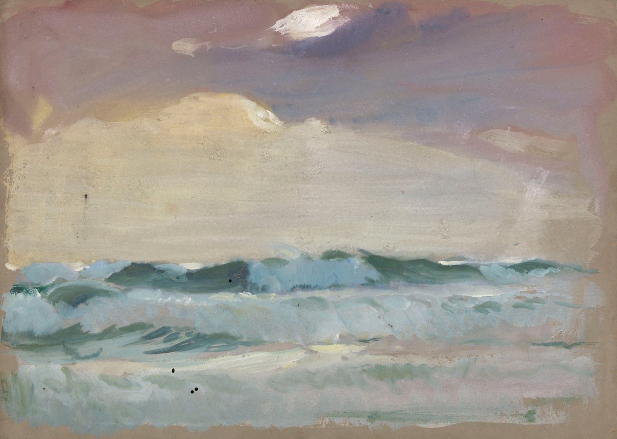 Mer grise au clair de lune, Port Leven - John Everett