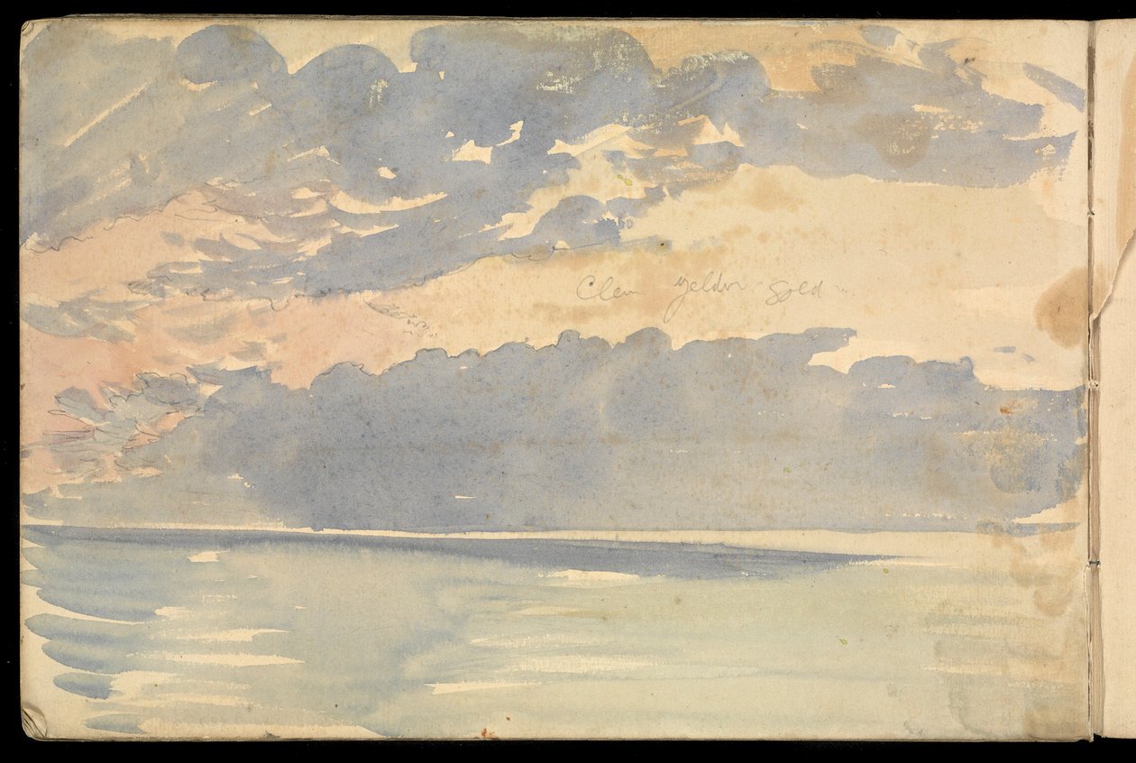 Paysage marin, carnet de croquis - John Everett