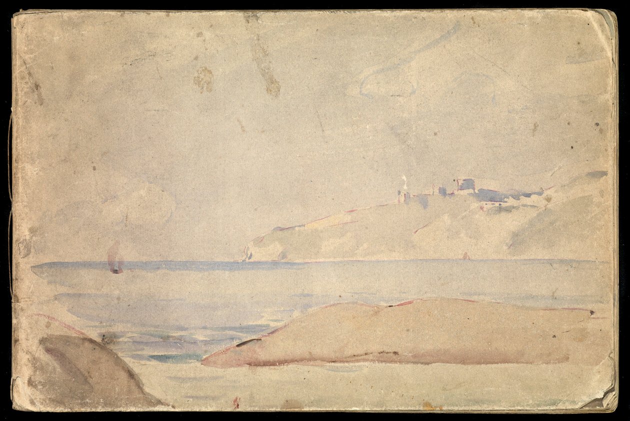 Paysage marin, carnet de croquis - John Everett