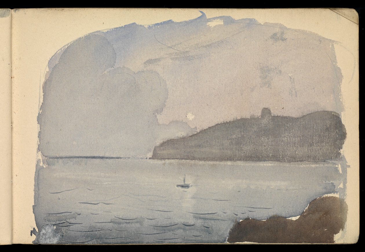 Paysage marin, carnet de croquis - John Everett