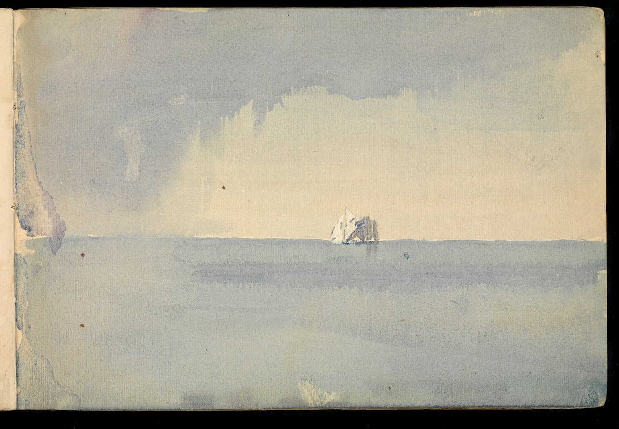 Paysage marin, carnet de croquis - John Everett