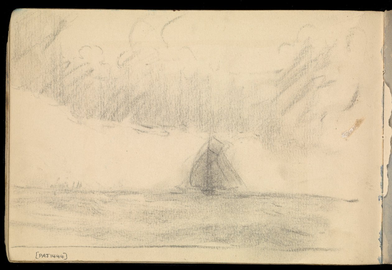Paysage marin, carnet de croquis - John Everett