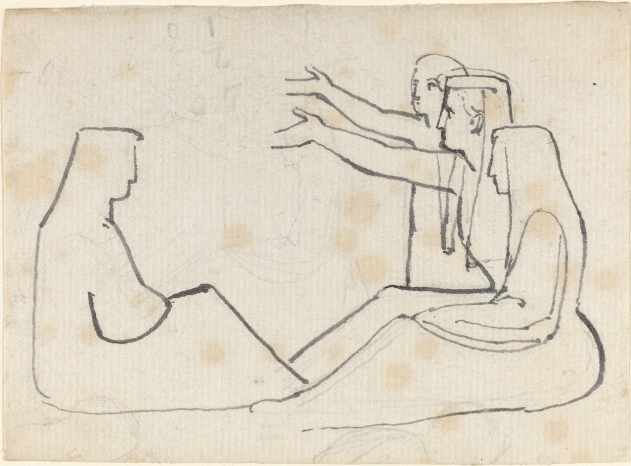 Quatre figures assises - John Flaxman