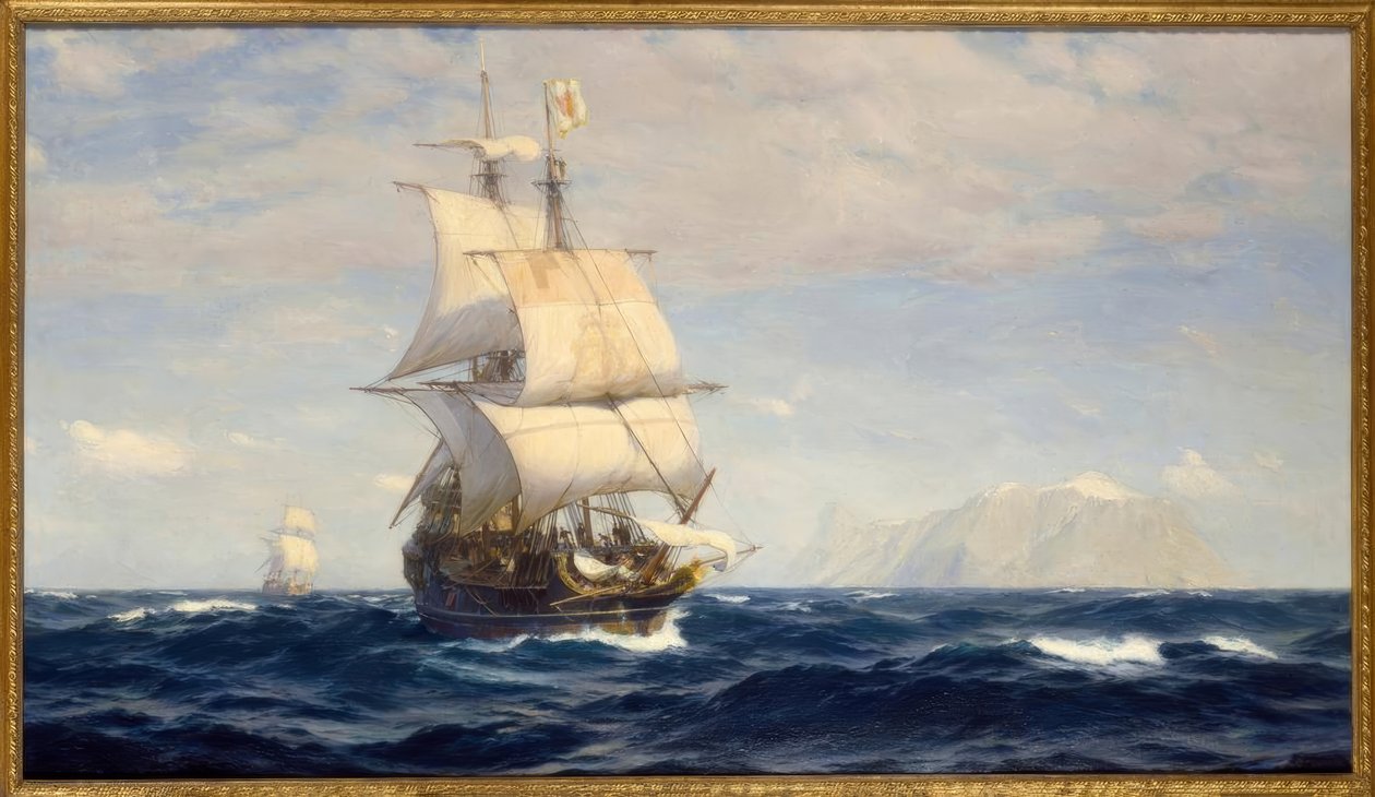 Magellan dans le Détroit - John Fraser