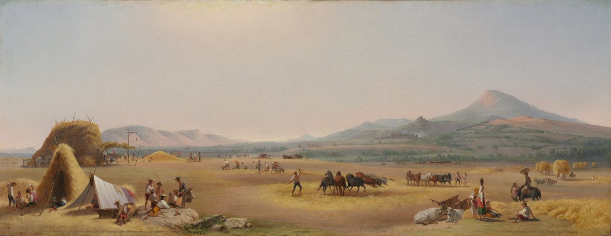 Récolte dans la campagne romaine - John Gadsby Chapman