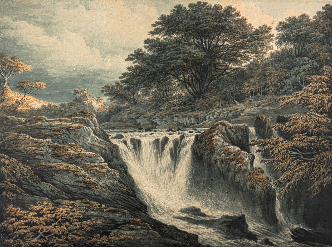 Une Cascade au soir - John Glover