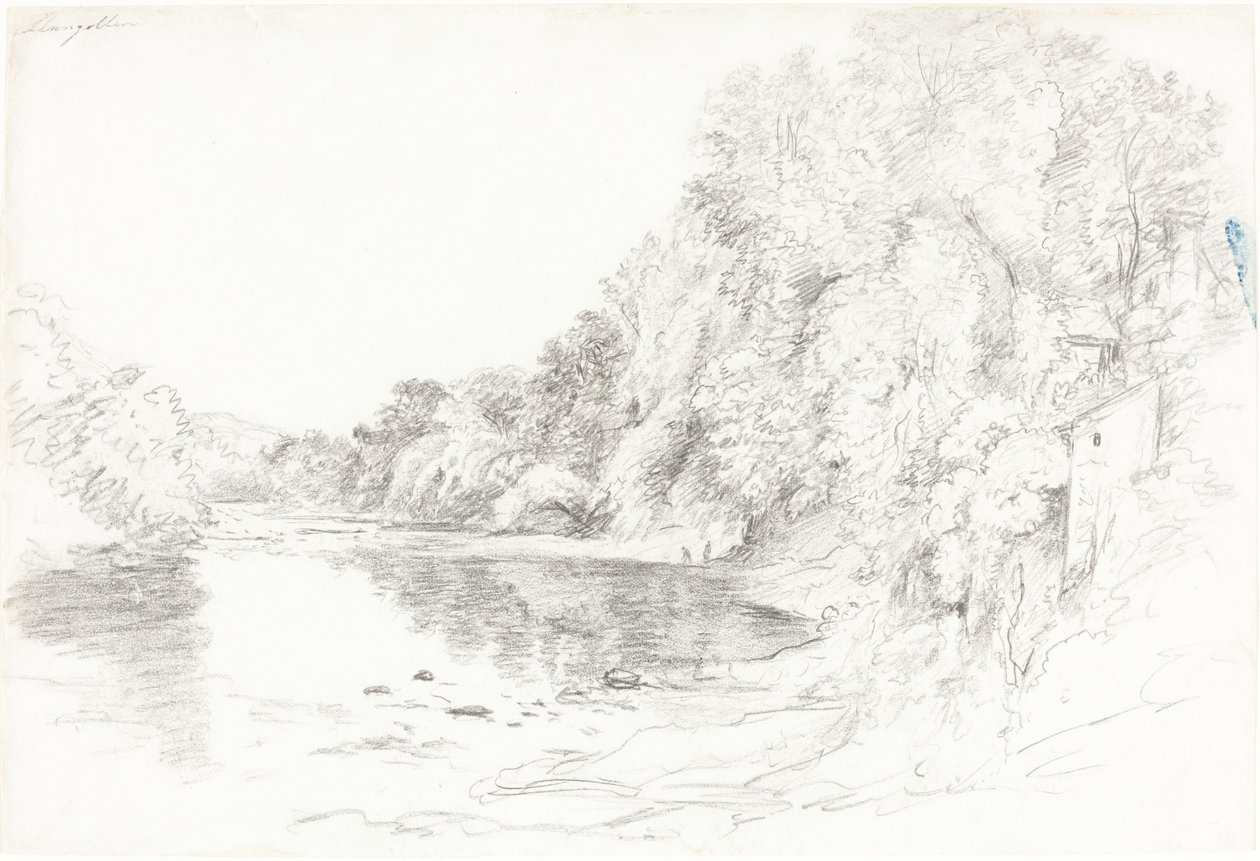 La rivière à Llangollen - John Glover