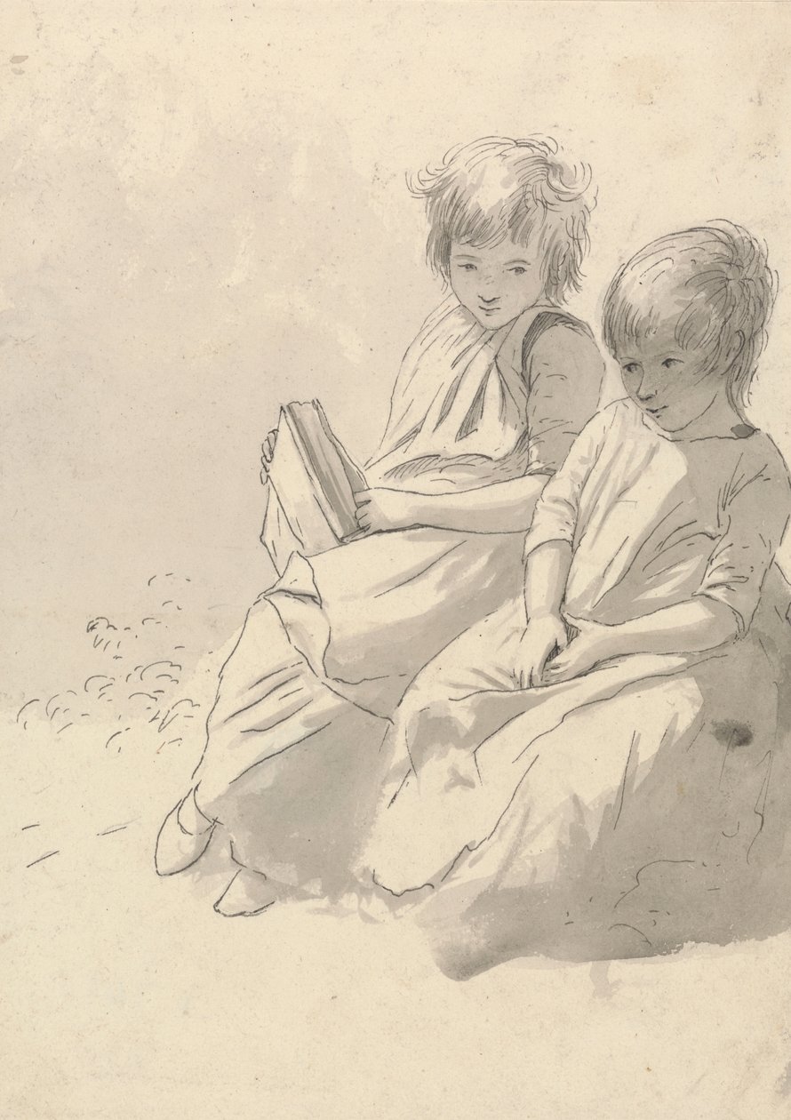 Deux petites filles - John Glover