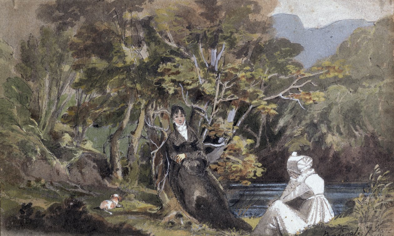 Couple avec un épagneul - John Harden