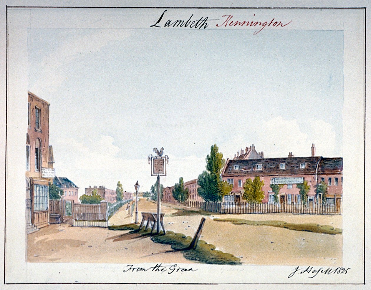 Vue de Kennington, Lambeth, Londres, 1825 - John Hassell