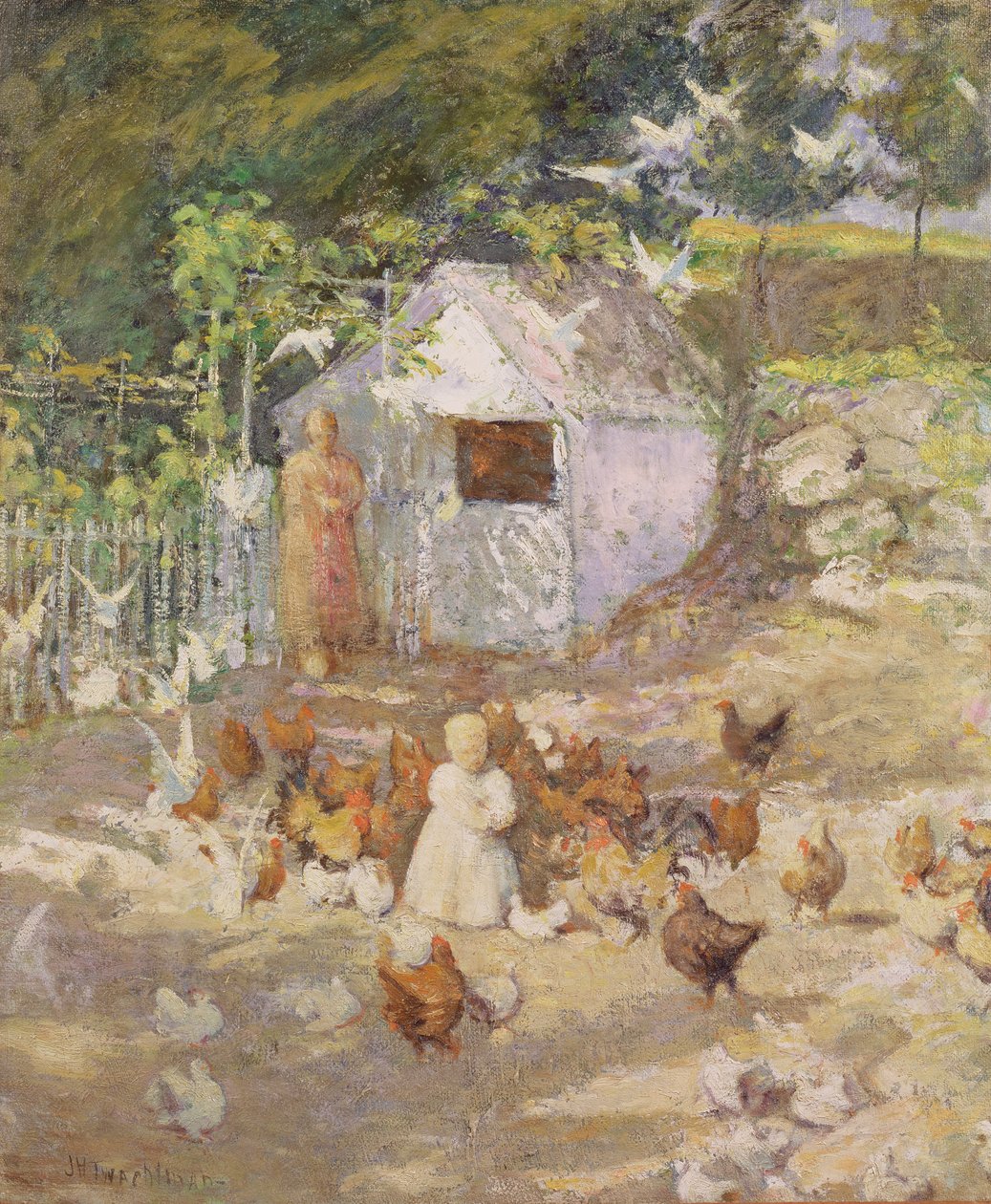 Cour de ferme, c.1890-1900 - John Henry Twachtman