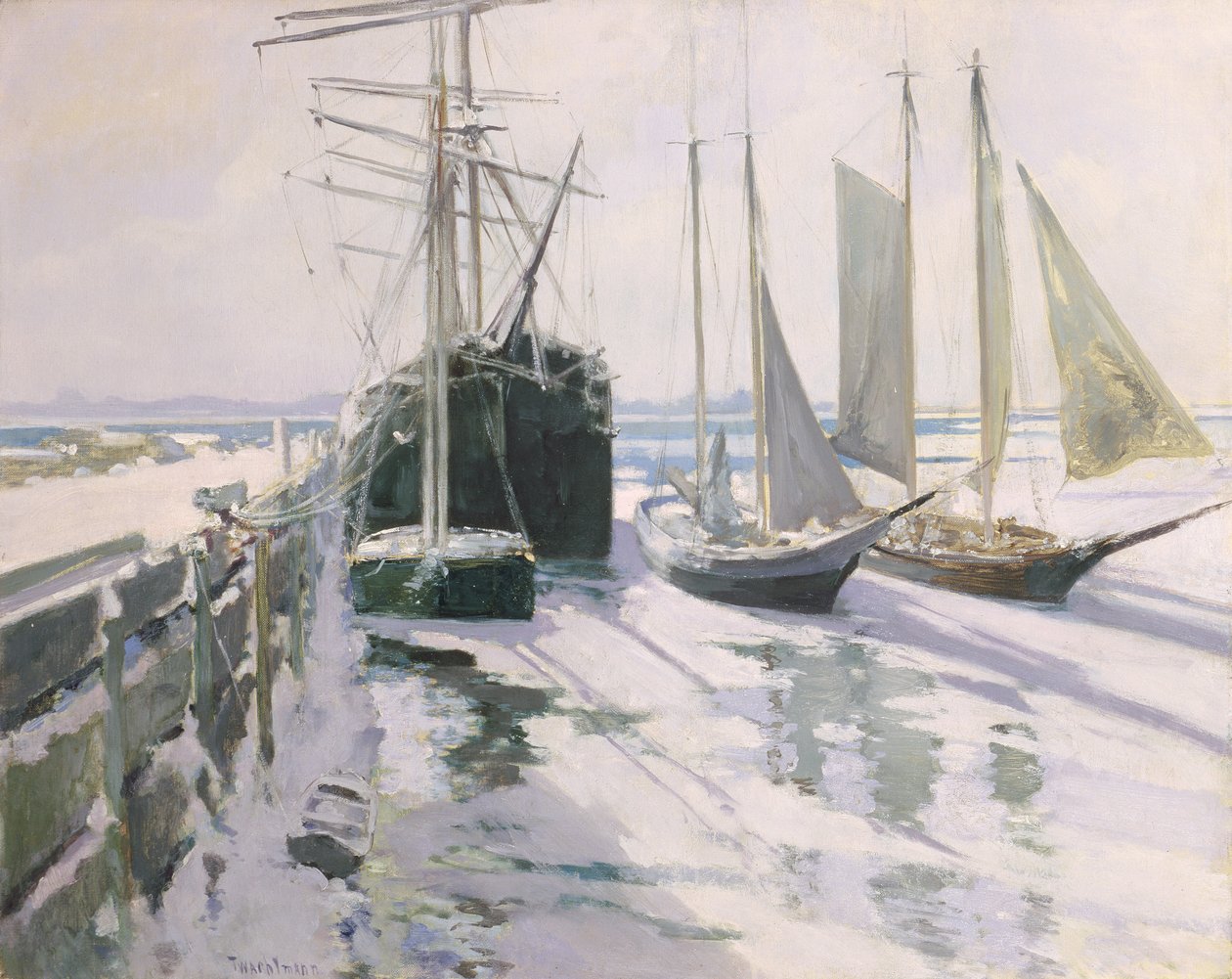Rivage du Connecticut, hiver, c.1893 - John Henry Twachtman